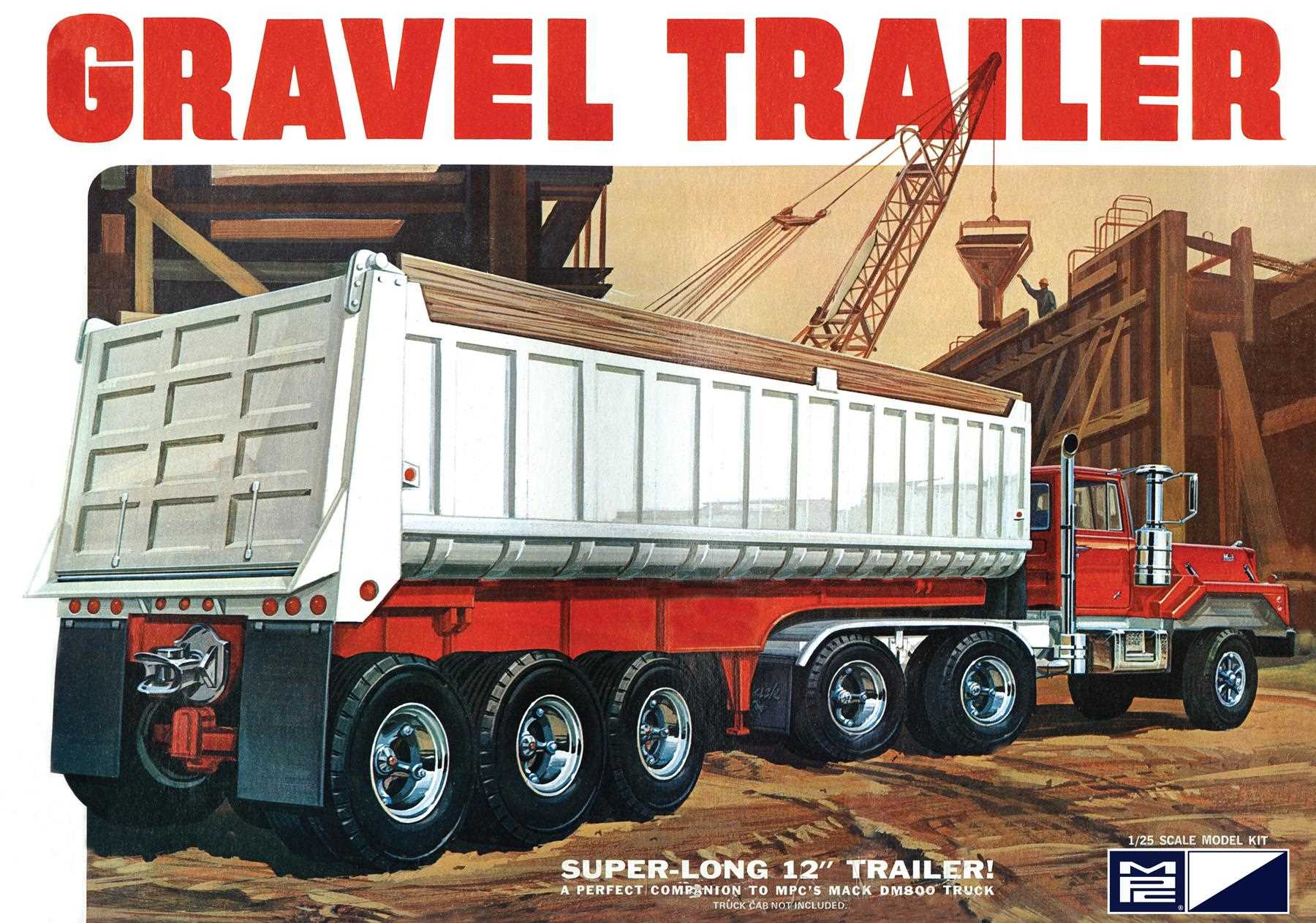 MPC  MODEL KITS  1/25 3-Axle Gravel Truck Trailer  MCP823